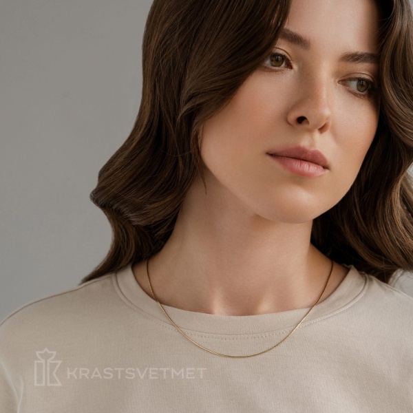 Цепь из желтого золота 585, плетение «Снейк»